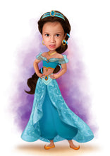 Load image into Gallery viewer, Colour drawing as a character - Girl as disney princess Jasmine - drawings and portraits from your photos - - drawking.com - DrawKing