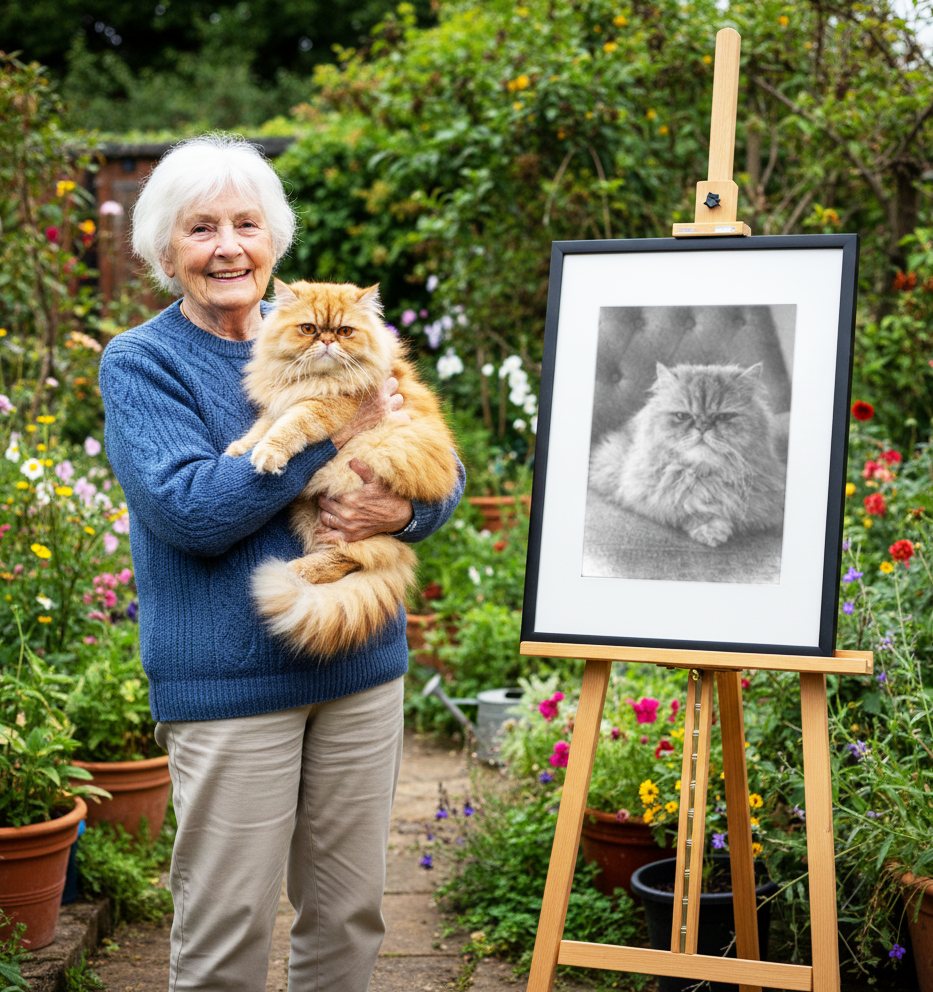 Pet portrait in pencil