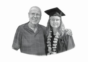 Black & White Graduation Portrait