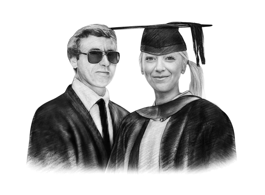 Black & White Graduation Portrait